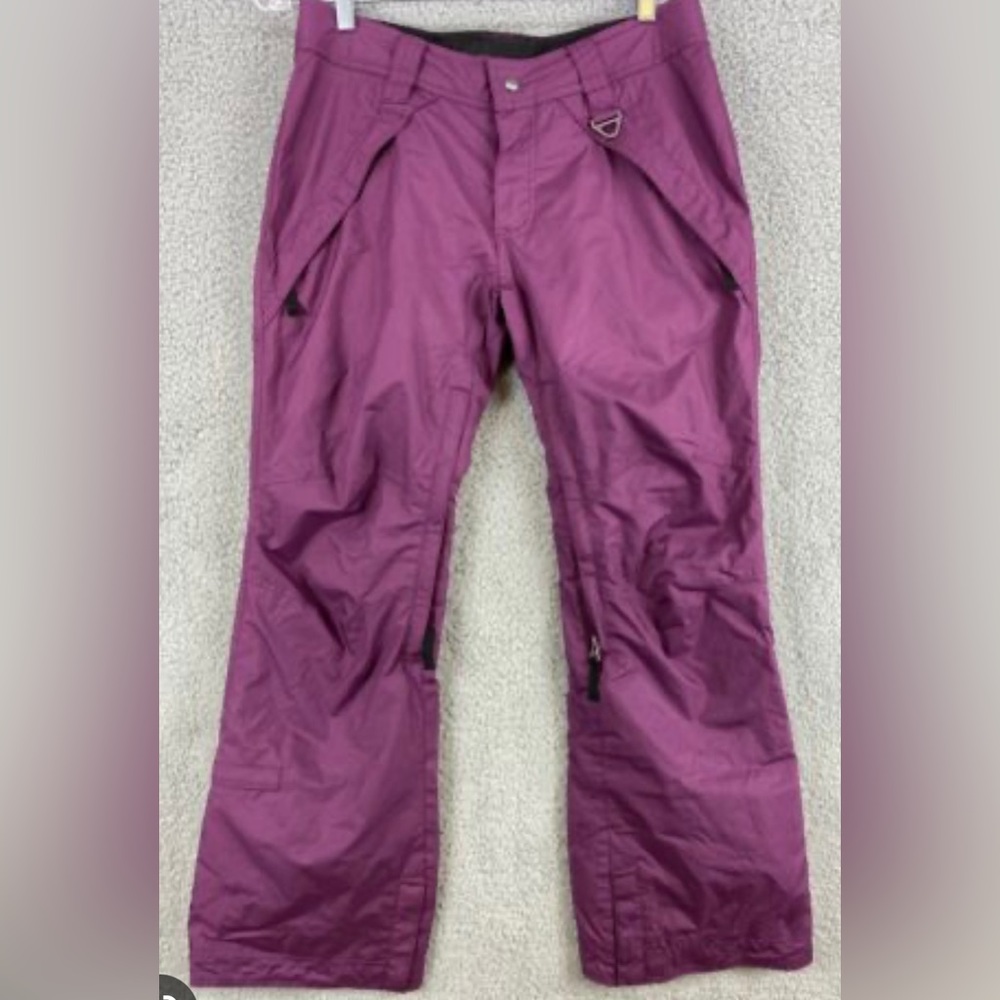 Sweet Ride Baby Ride Women Snow Board Ski Pants Purple Magenta Adjustable M